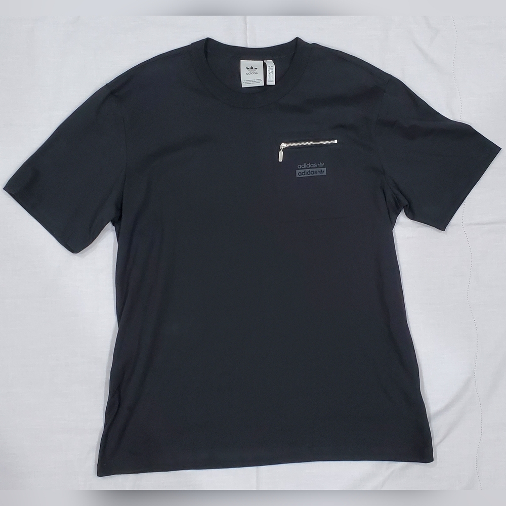 Adidas Men's Black Pocket Tee With Zipper NWOT